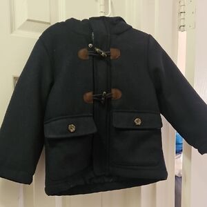 Carter's Navy Pea Coat with Wooden Toggles